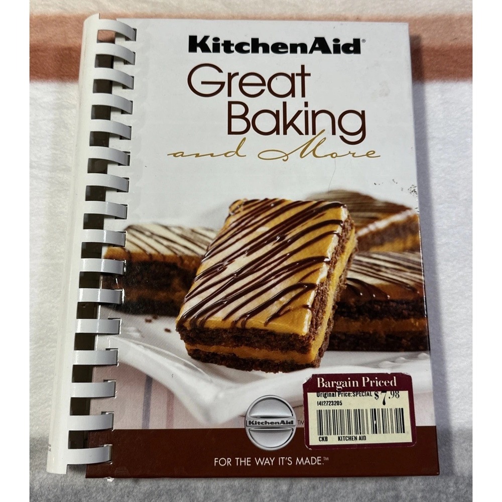 KitchenAid Great Baking and More Spiral Bound Cookbook Recipes for Stand Mixers